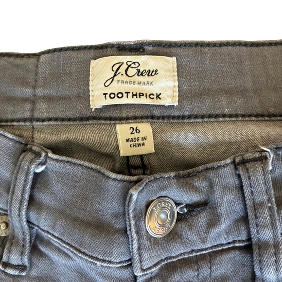 J.Crew Toothpick Jeans Size 26 Light Gray - Picture 3 of 8
